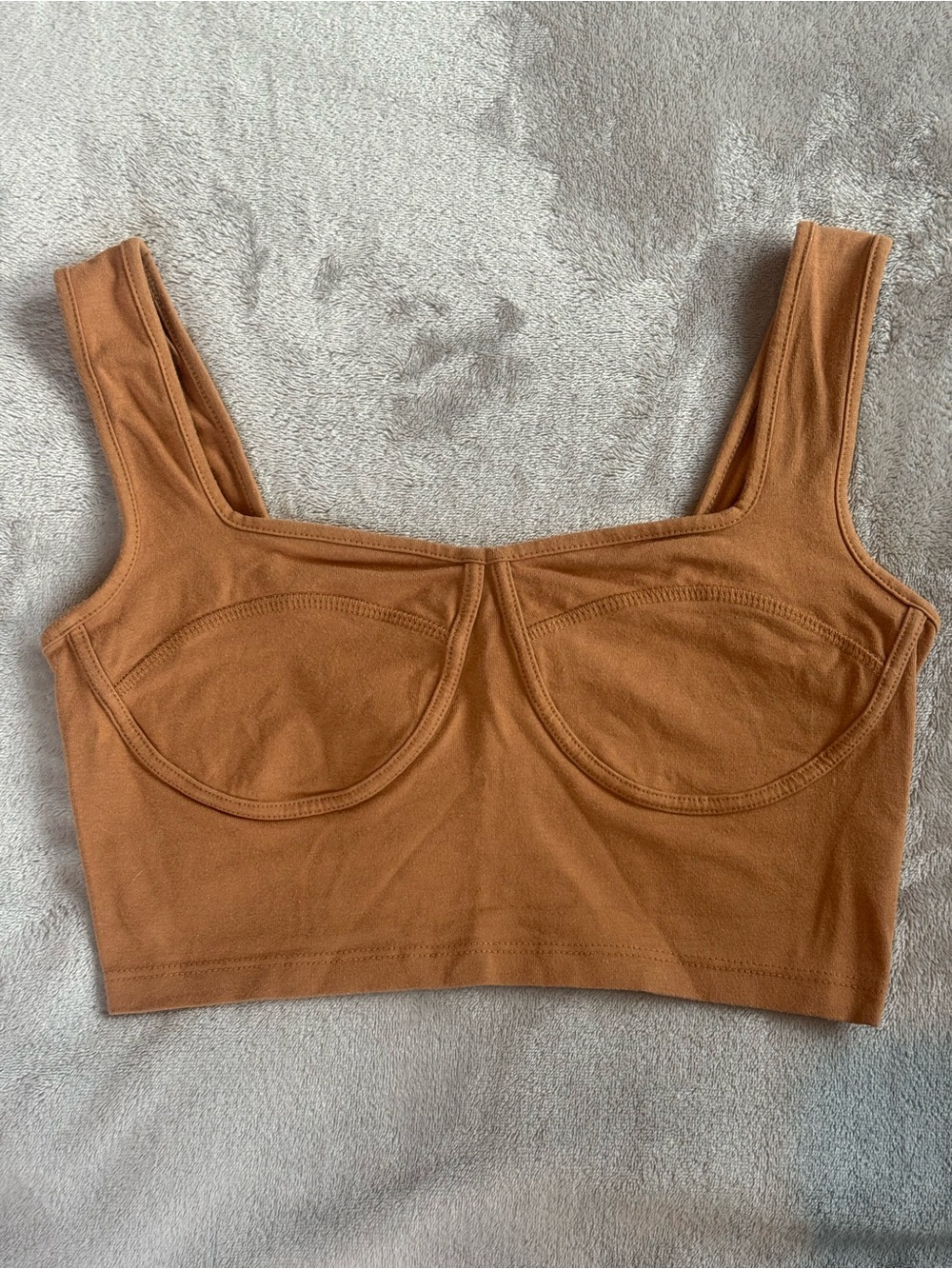 Crop Top in Camel Brown